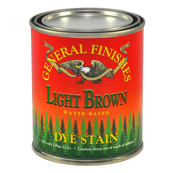 General Finishes 1 Pt Light Brown Dye Stain Water-Based Wood Stain DPL